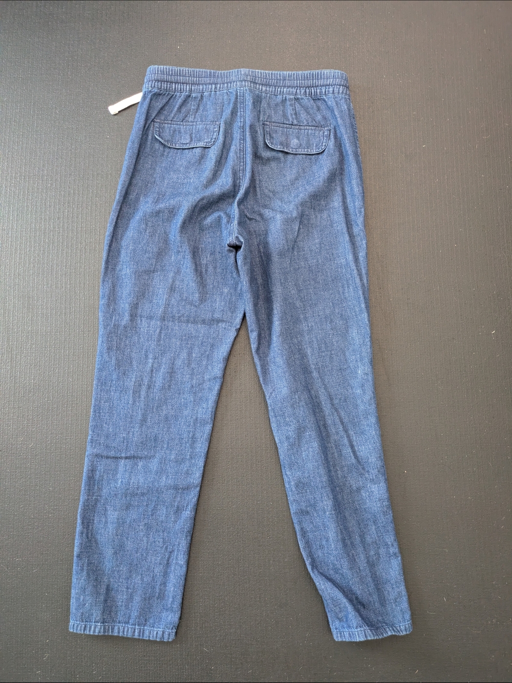 J. Crew Denim Camp Pant Tie Waist High Rise Straight Leg Jogger Blue NWOT XS - Picture 4 of 5